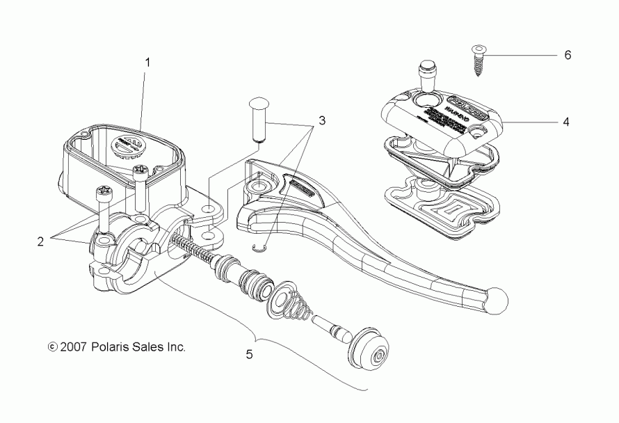 BRAKES, RIGHT HAND MASTER CYLINDER