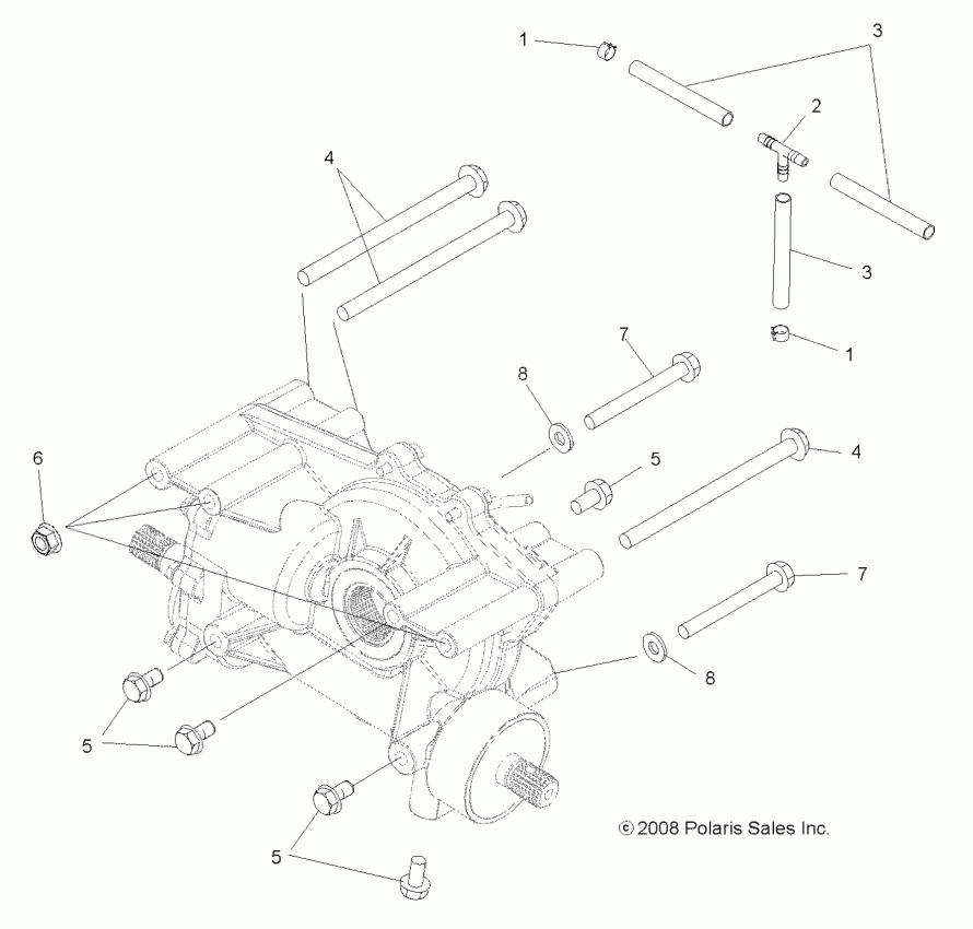 DRIVE TRAIN, MID GEARCASE MOUNTING