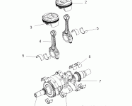ДВИГАТЕЛЬ, КОЛЕНЧАТЫЙ ВАЛ, ПОРШНЕВАЯ ГРУППА