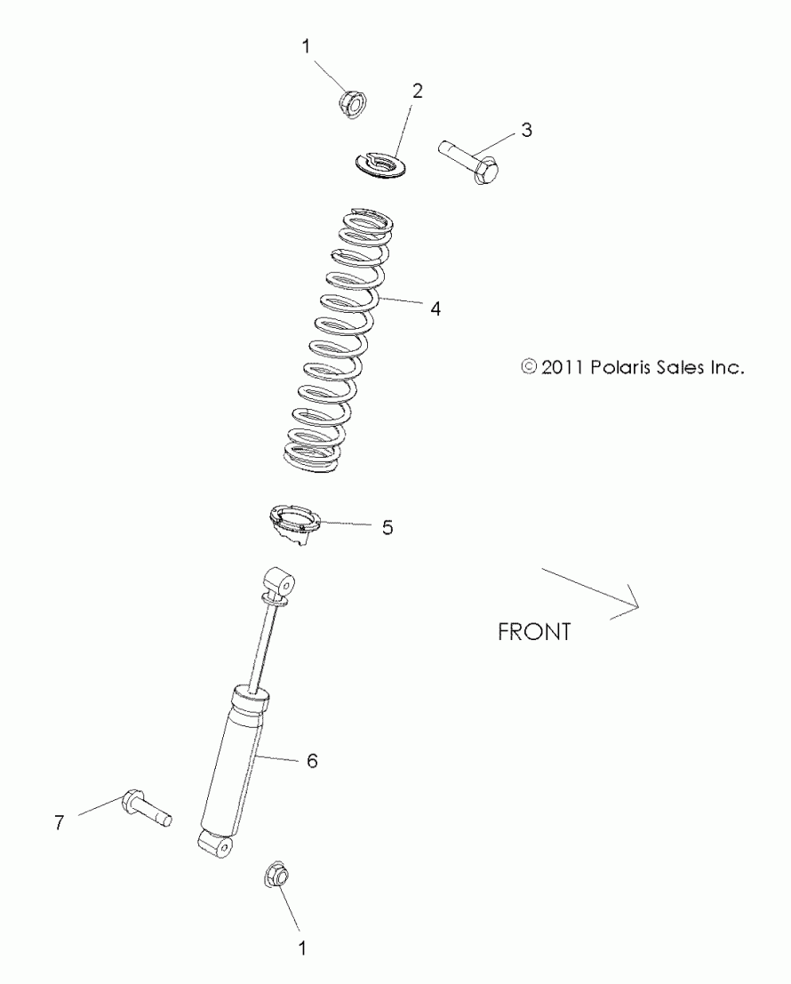 ПОДВЕСКА, КРЕПЛЕНИЕ ЗАДНЕГО АМОРТИЗАТОРА